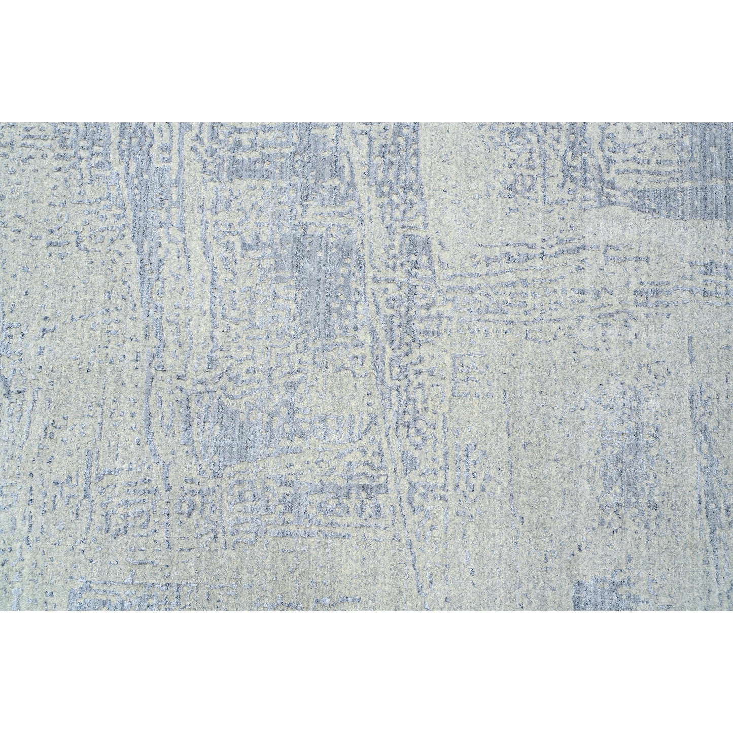 HANDLOOMED JACQUARD RC224 SILVER / LIGHT BLUE