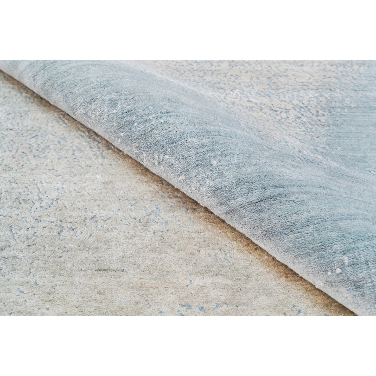 HANDLOOMED JACQUARD RC324 LIGHT BLUE / BEIGE