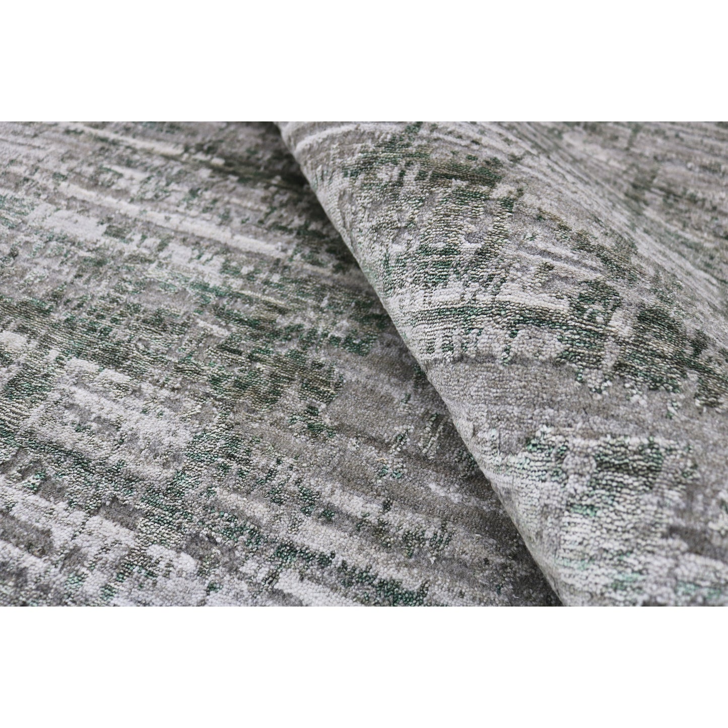 HANDLOOMED JACQUARD RK086 GREY / GREEN