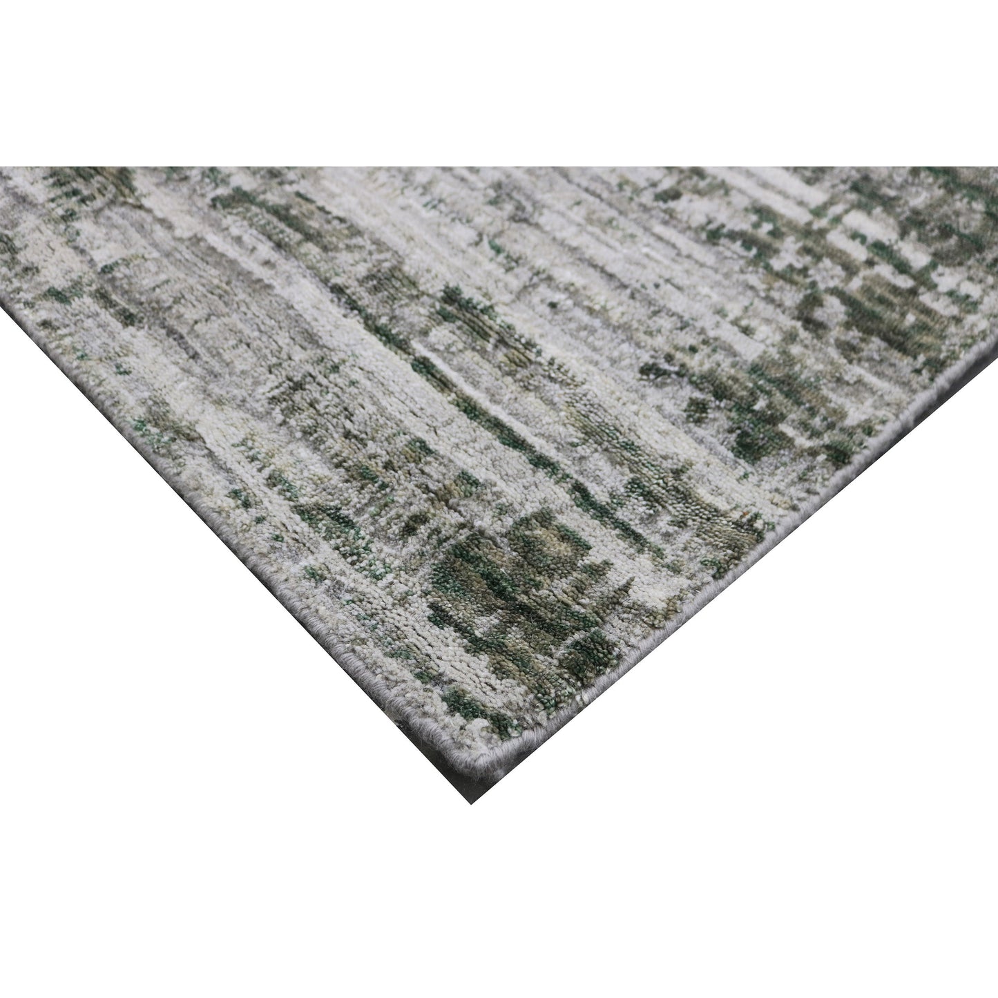 HANDLOOMED JACQUARD RK086 GREY / GREEN