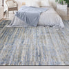 HANDLOOMED JACQUARD RK094 SILVER / BLUE