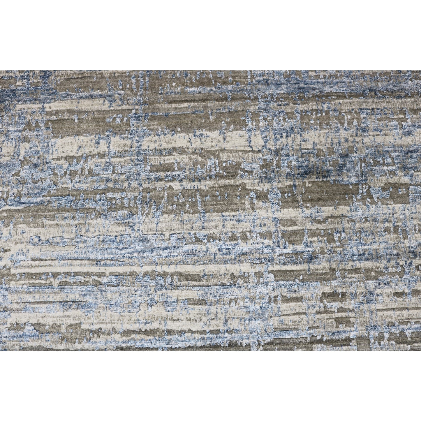 HANDLOOMED JACQUARD RK094 SILVER / BLUE