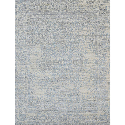 HANDLOOMED JACQUARD RK121 BLUE / WHITE