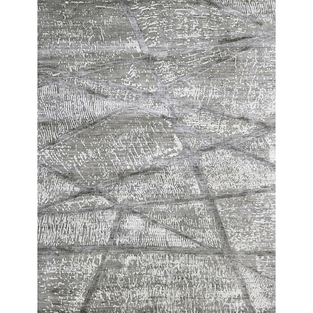 HANDLOOMED JACQUARD RK134 IVORY / CHARCOAL