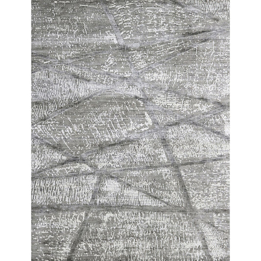 HANDLOOMED JACQUARD RK134 IVORY / CHARCOAL