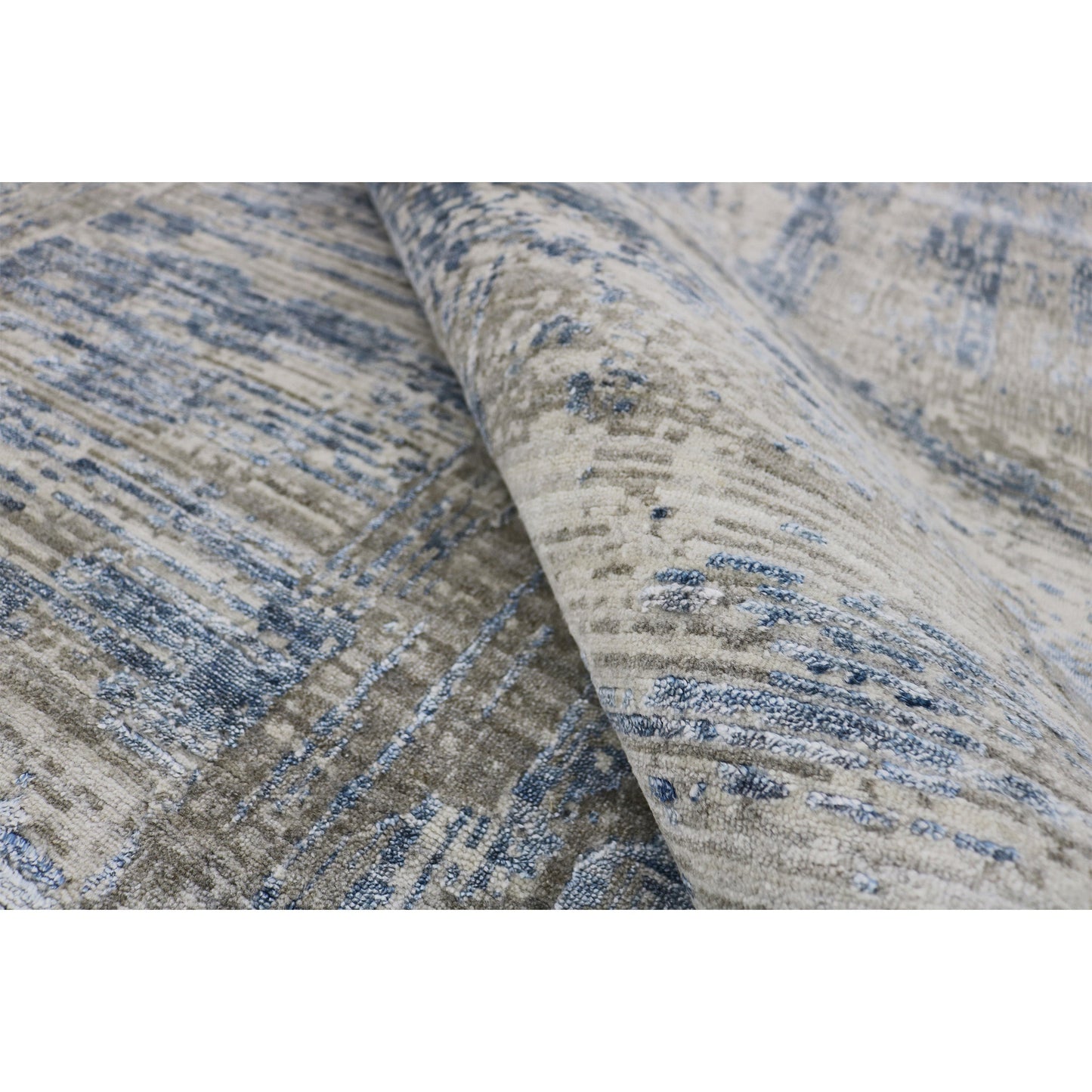 HANDLOOMED JACQUARD RK198 GREY / BLUE