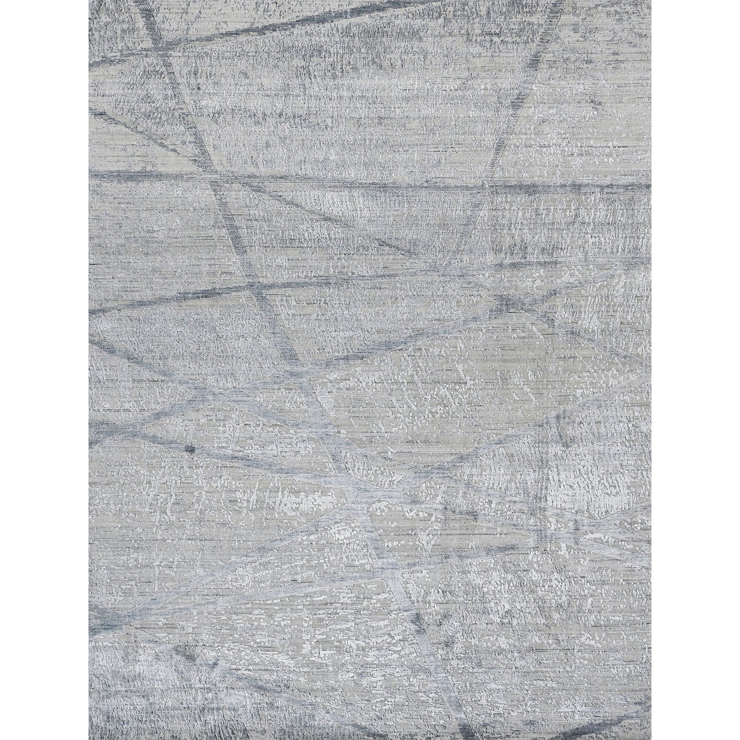 HANDLOOMED JACQUARD RK200 IVORY / LIGHT BLUE