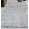 HANDLOOMED JACQUARD RK200 IVORY / LIGHT BLUE