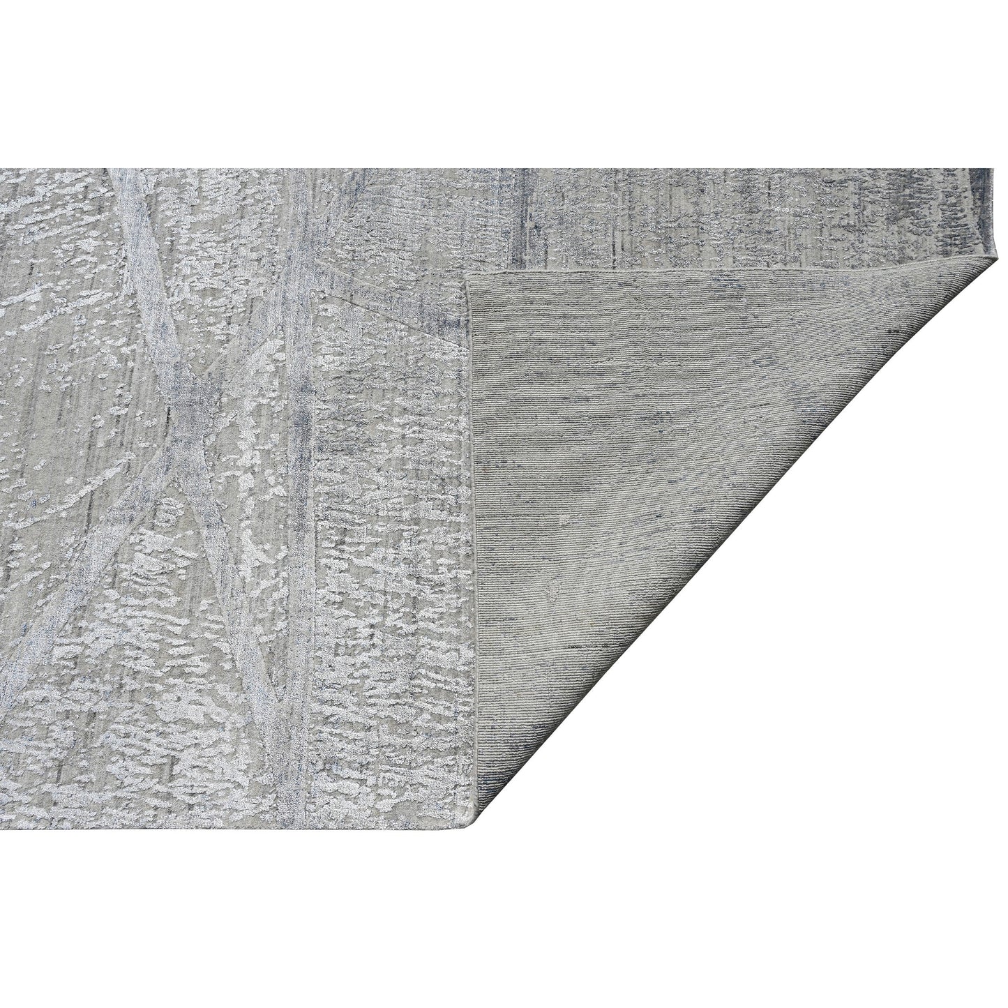 HANDLOOMED JACQUARD RK200 IVORY / LIGHT BLUE
