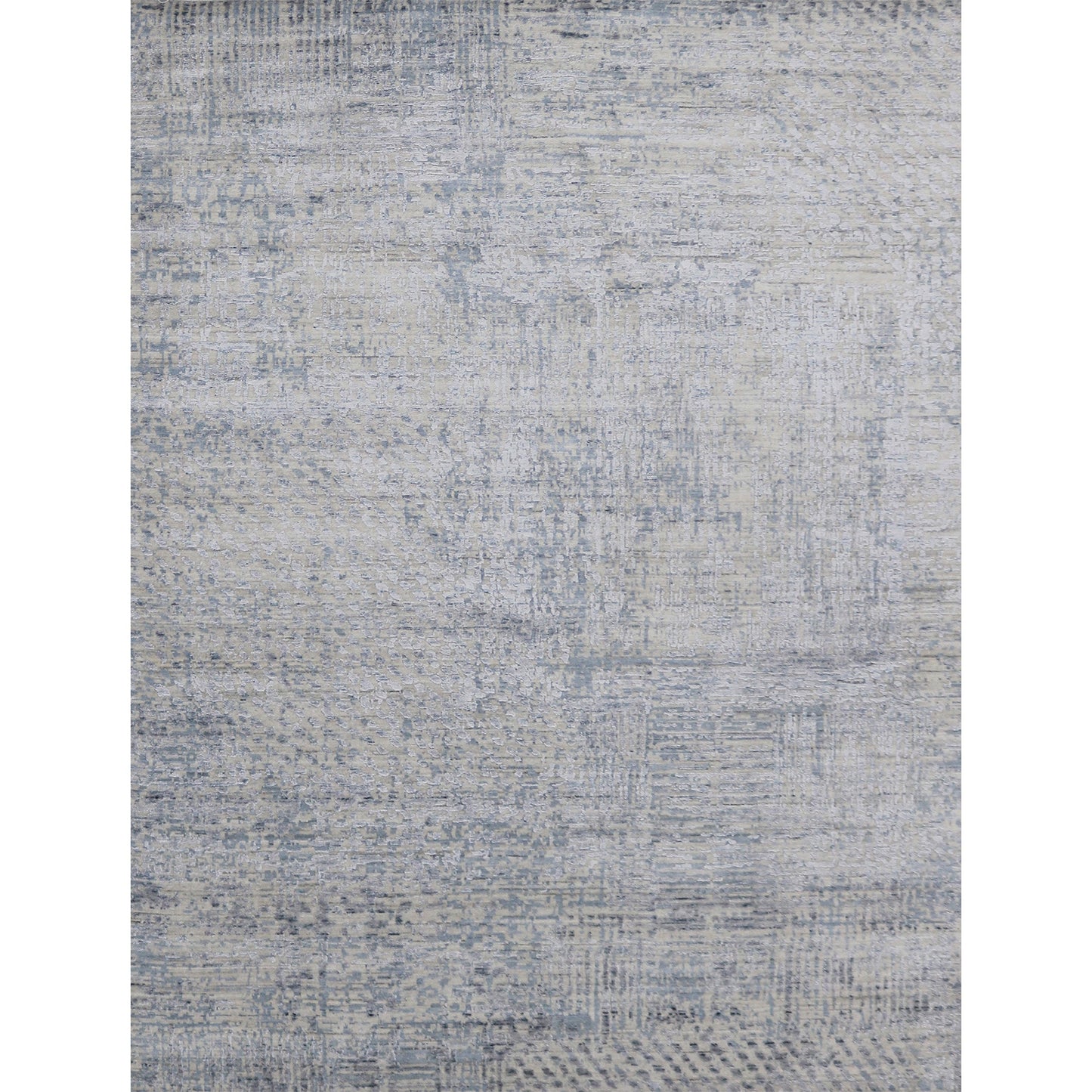 HANDLOOMED JACQUARD RK203 SILVER / BLUE