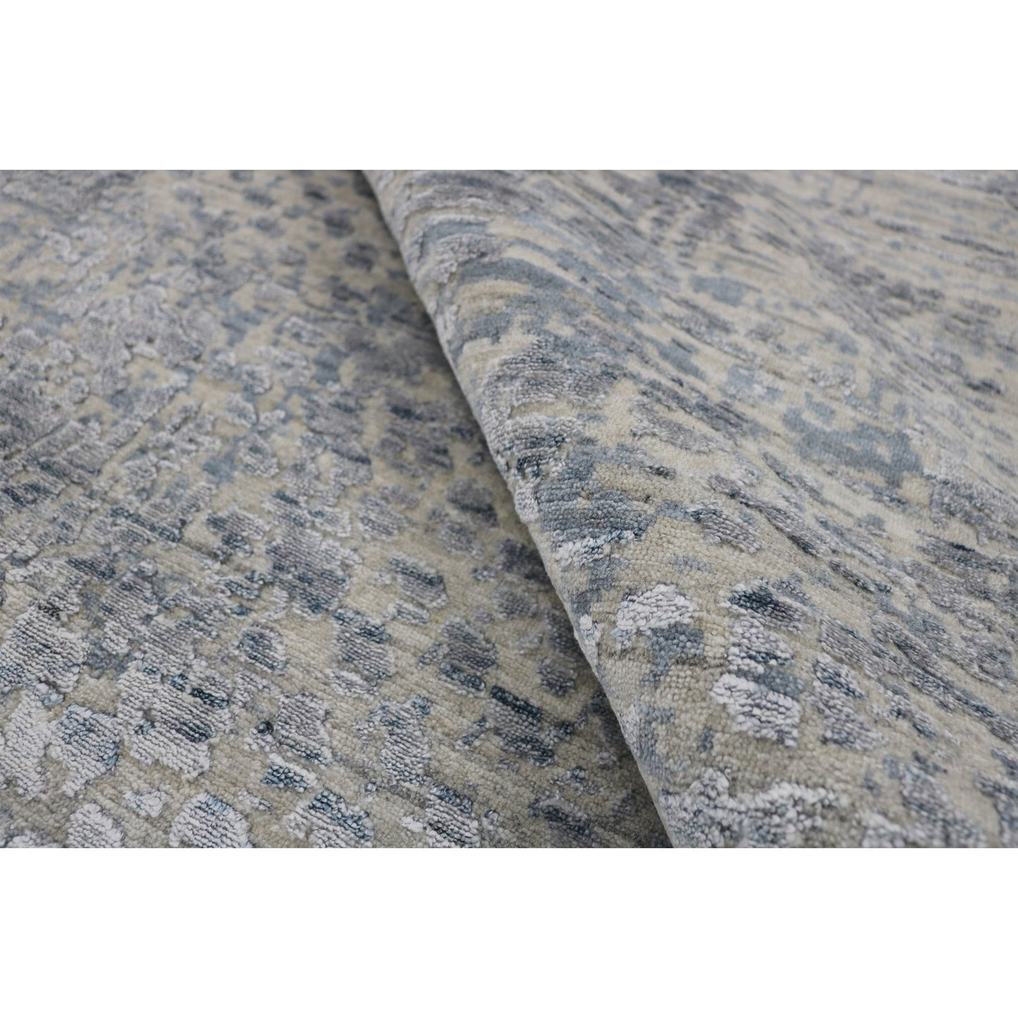 HANDLOOMED JACQUARD RK203 SILVER / BLUE
