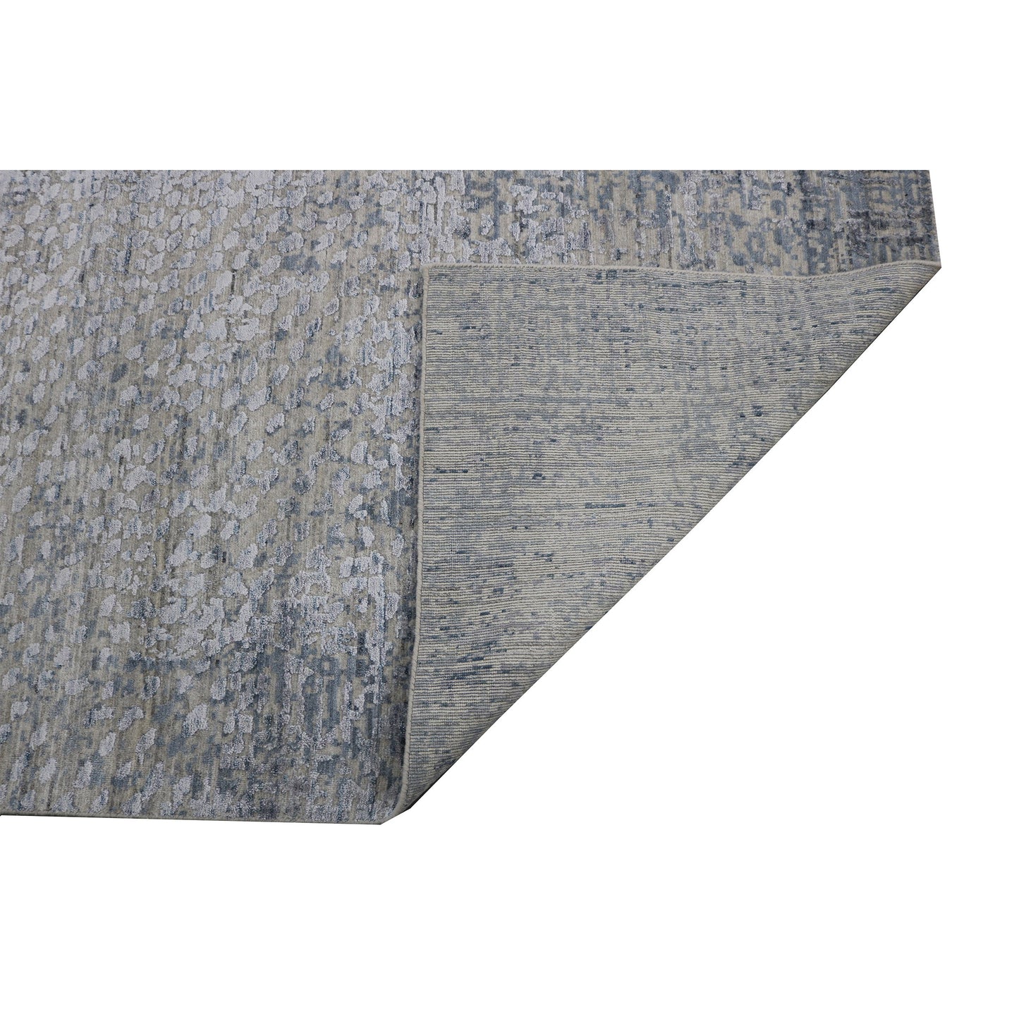 HANDLOOMED JACQUARD RK203 SILVER / BLUE