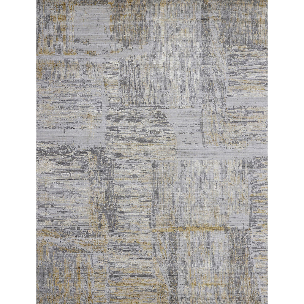 HANDLOOMED JACQUARD RK207 YELLOW / GREY