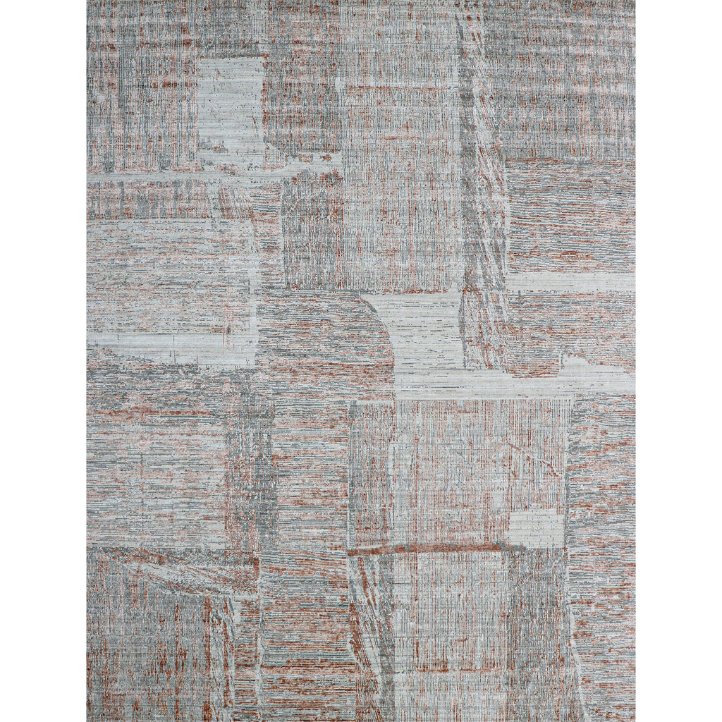 HANDLOOMED JACQUARD RK208 COPPER / GREY