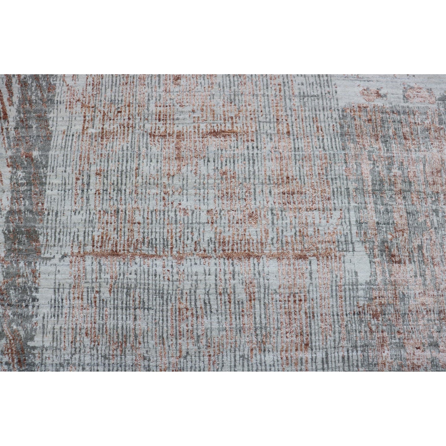HANDLOOMED JACQUARD RK208 COPPER / GREY