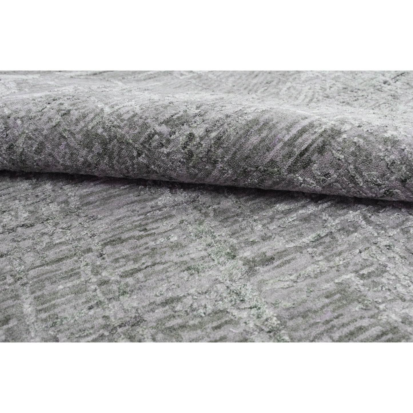 HANDLOOMED JACQUARD RA217 GREEN / GREY