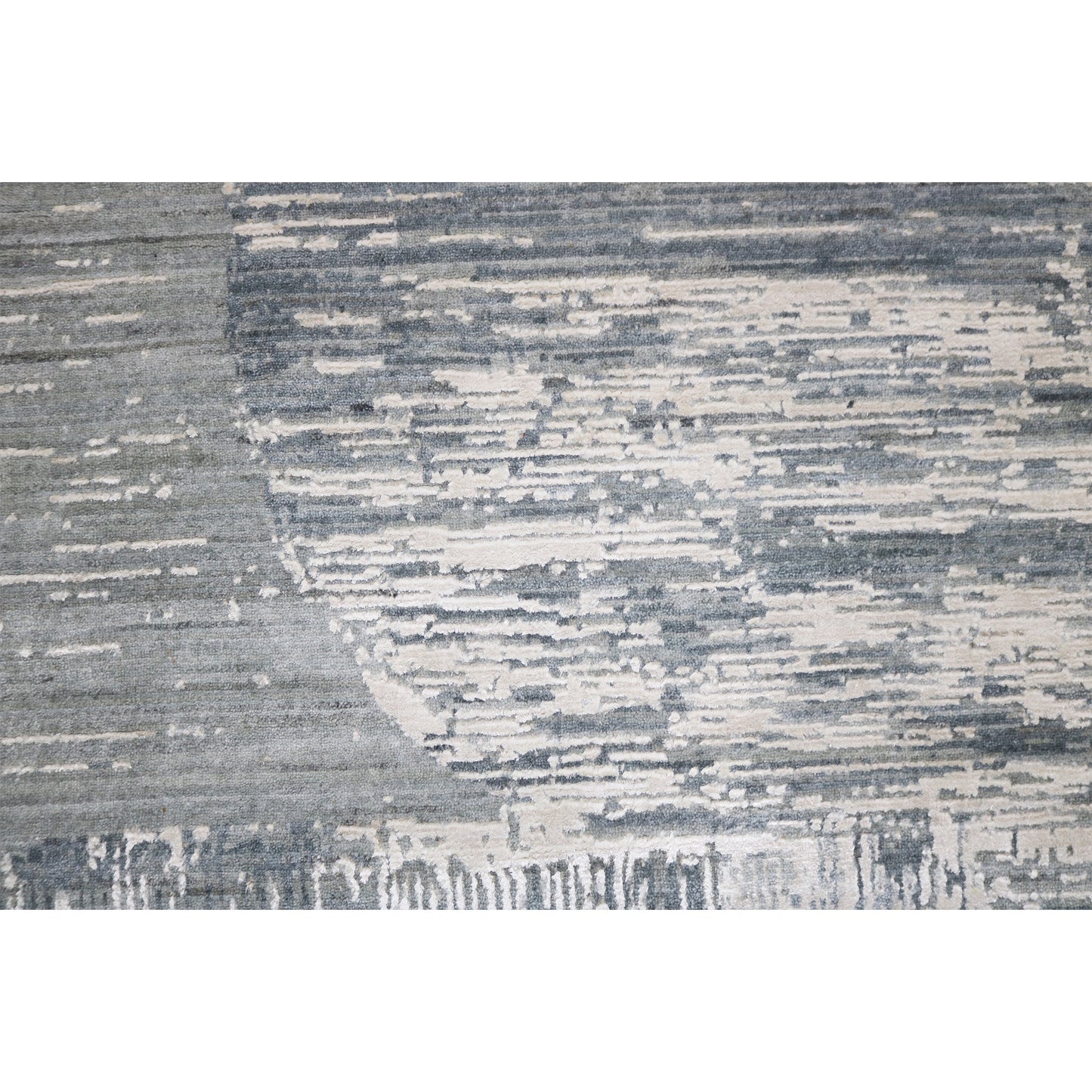 HANDLOOMED JACQUARD RK218 SILVER / BLUE