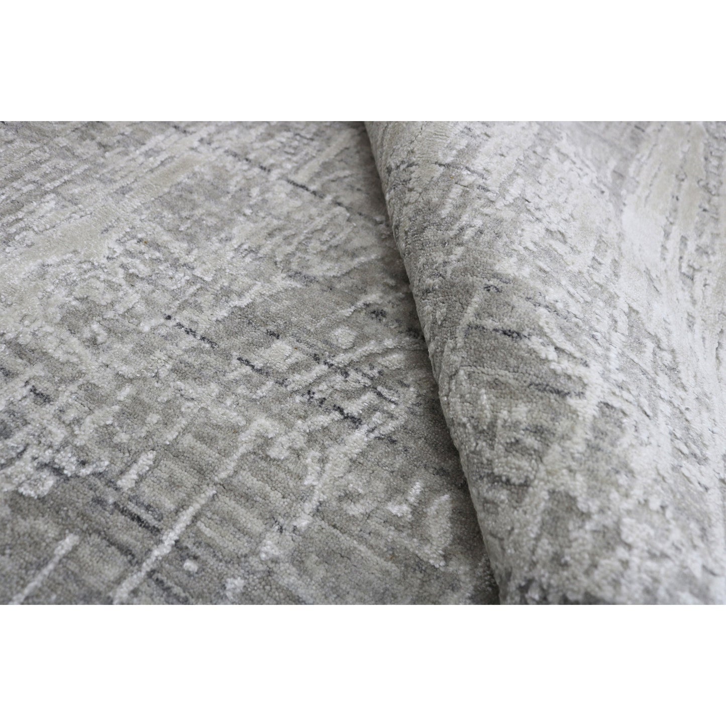 HANDLOOMED JACQUARD RK256 GREY / WHITE