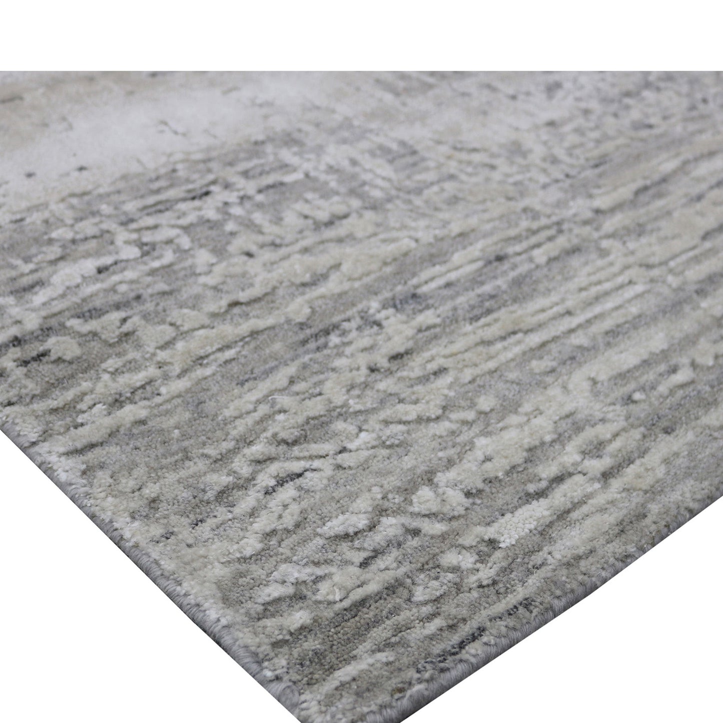 HANDLOOMED JACQUARD RK256 GREY / WHITE