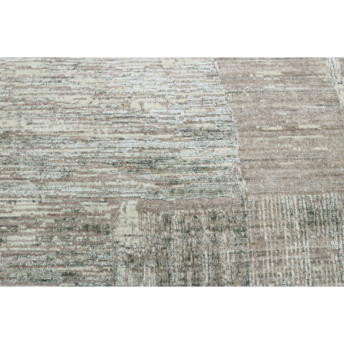 HANDLOOMED JACQUARD RK270 BROWN / GREEN