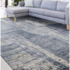 HANDLOOMED JACQUARD RK281 BLUE / SILVER