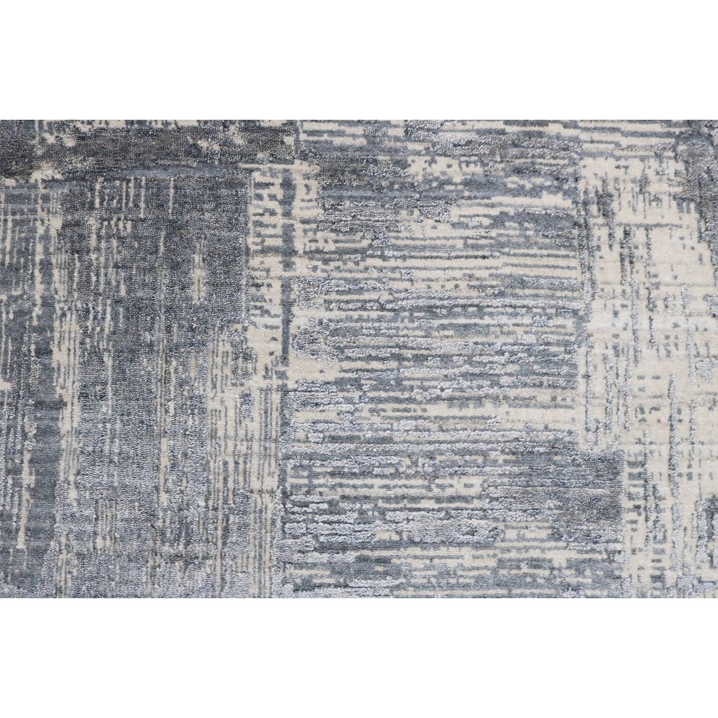 HANDLOOMED JACQUARD RK281 BLUE / SILVER