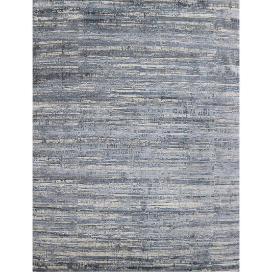 HANDLOOMED JACQUARD RK283 BLUE / SILVER