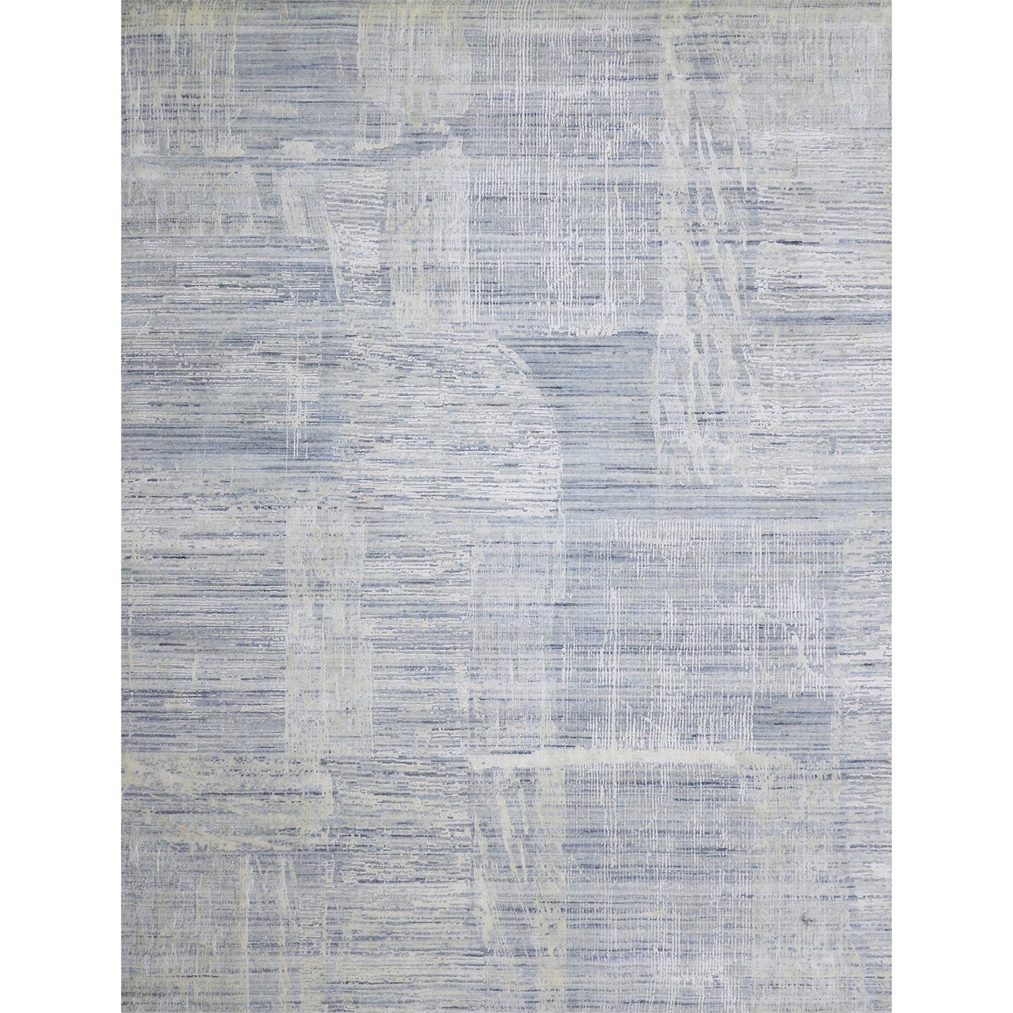HANDLOOMED JACQUARD RK317 IVORY / BLUE