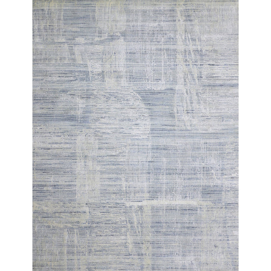 HANDLOOMED JACQUARD RK317 IVORY / BLUE