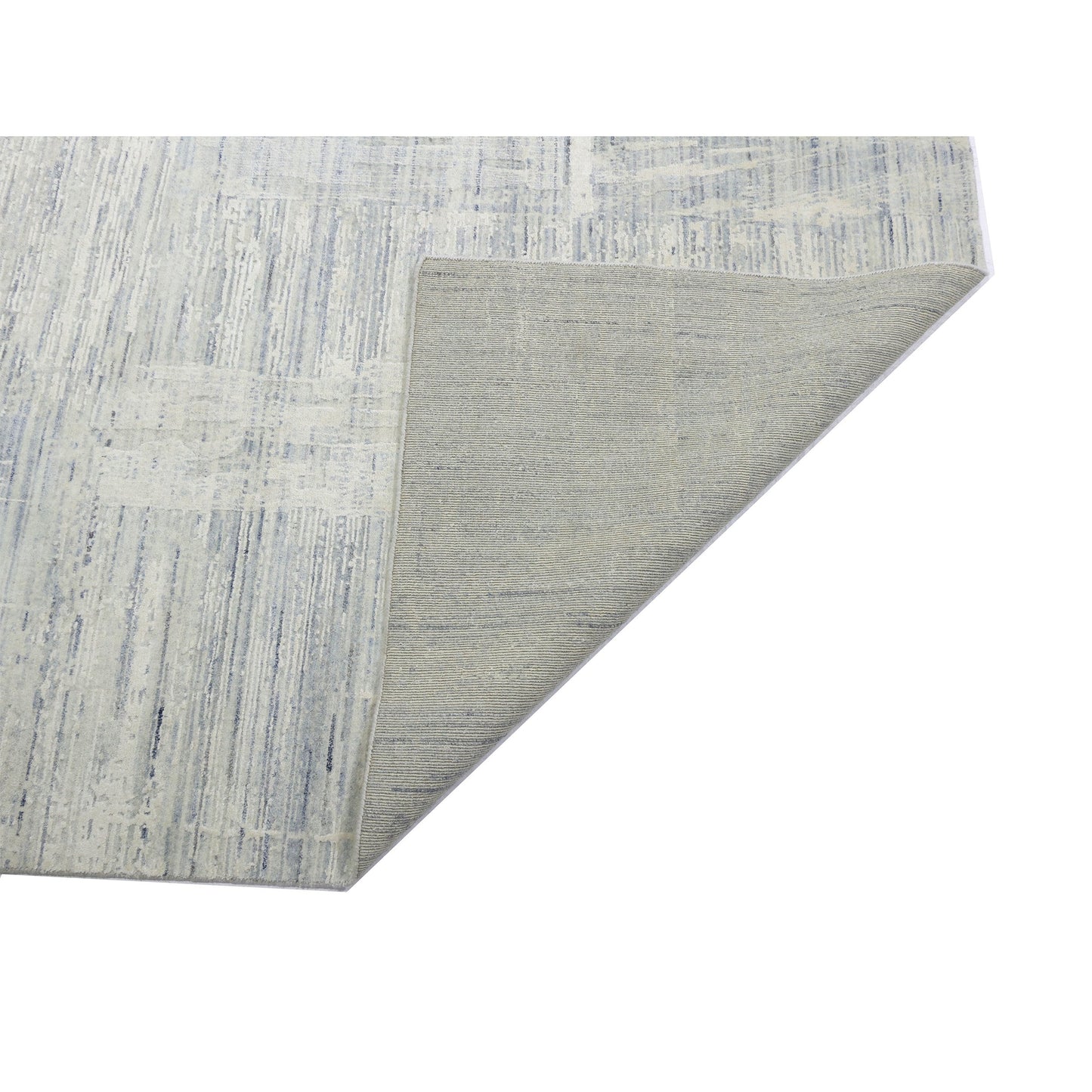 HANDLOOMED JACQUARD RK317 IVORY / BLUE