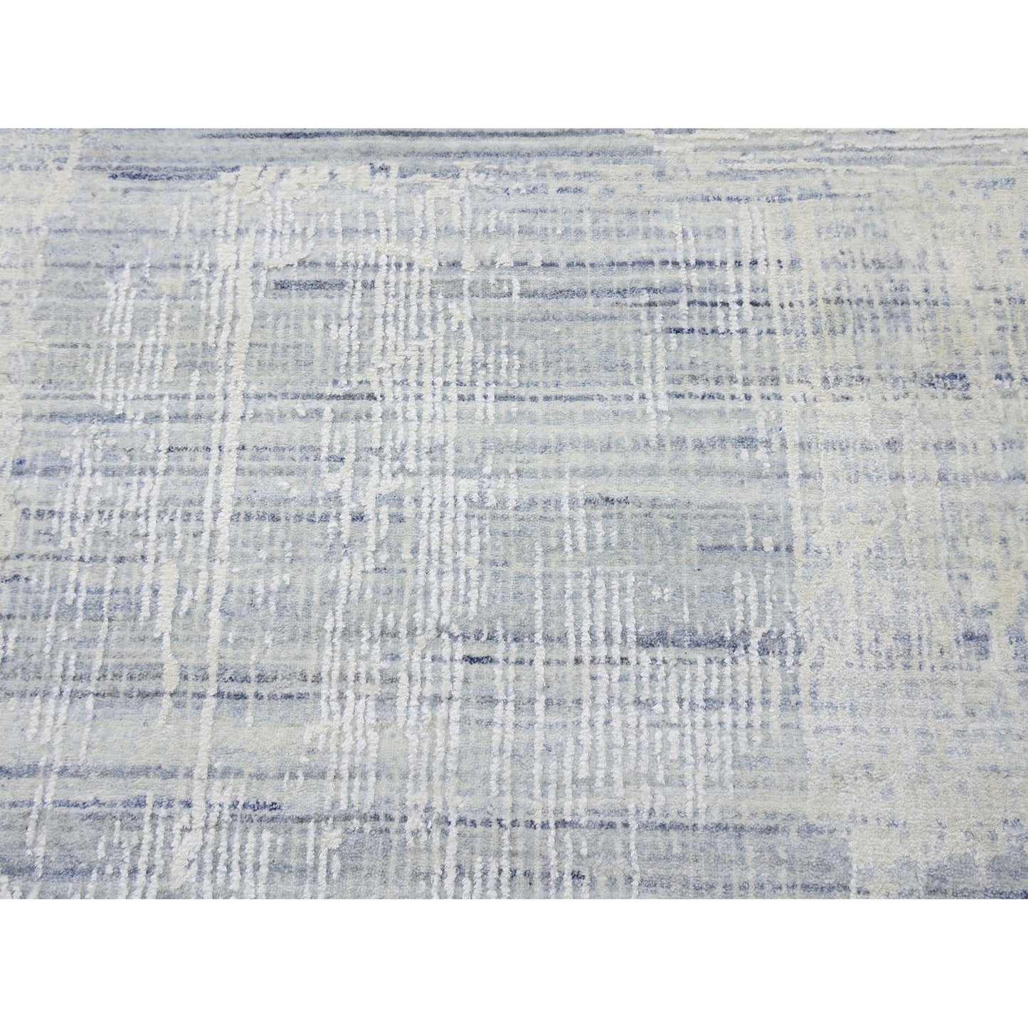 HANDLOOMED JACQUARD RK317 IVORY / BLUE