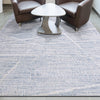 HANDLOOMED JACQUARD RK339 IVORY / TEAL BLUE