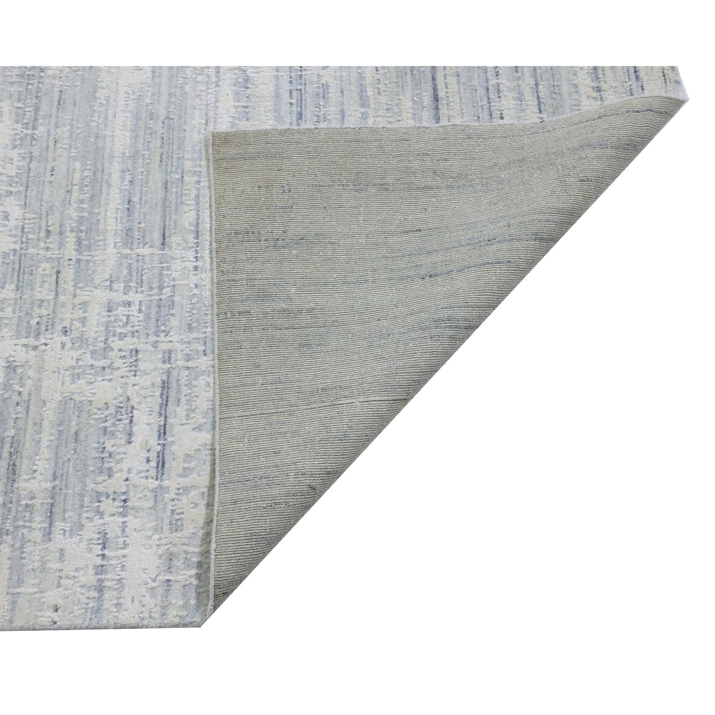 HANDLOOMED JACQUARD RK350 IVORY / BLUE