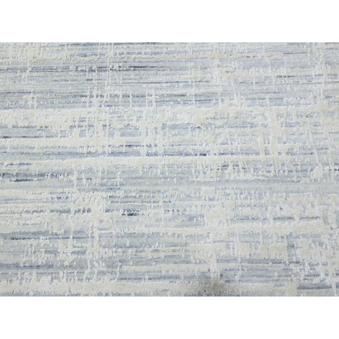 HANDLOOMED JACQUARD RK350 IVORY / BLUE
