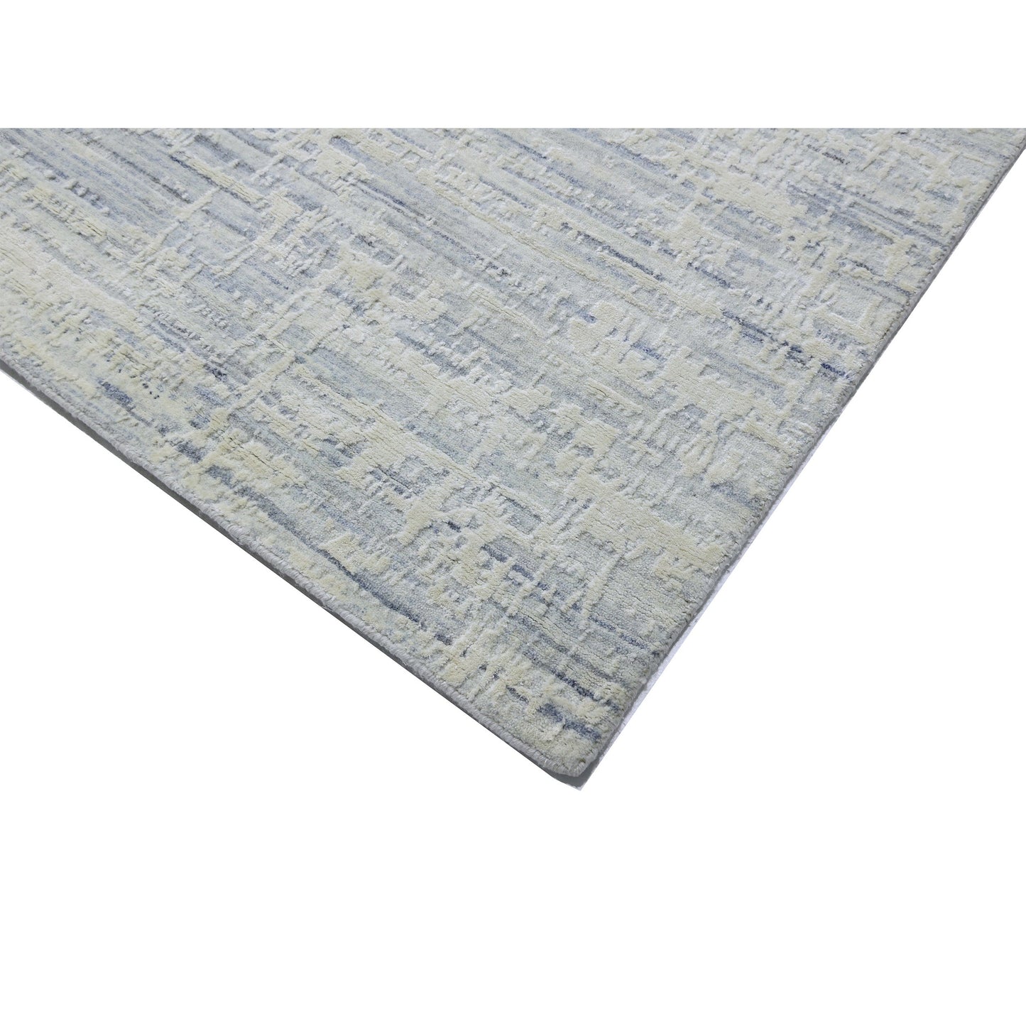 HANDLOOMED JACQUARD RK350 IVORY / BLUE