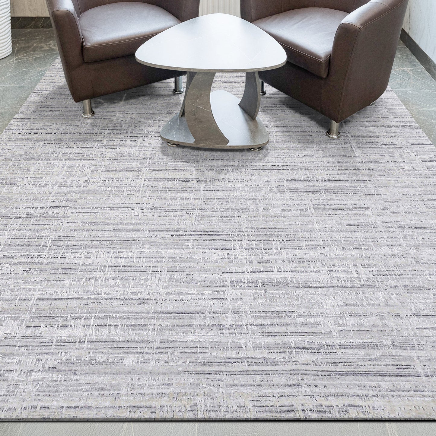 HANDLOOMED JACQUARD RK352 IVORY / PURPLE