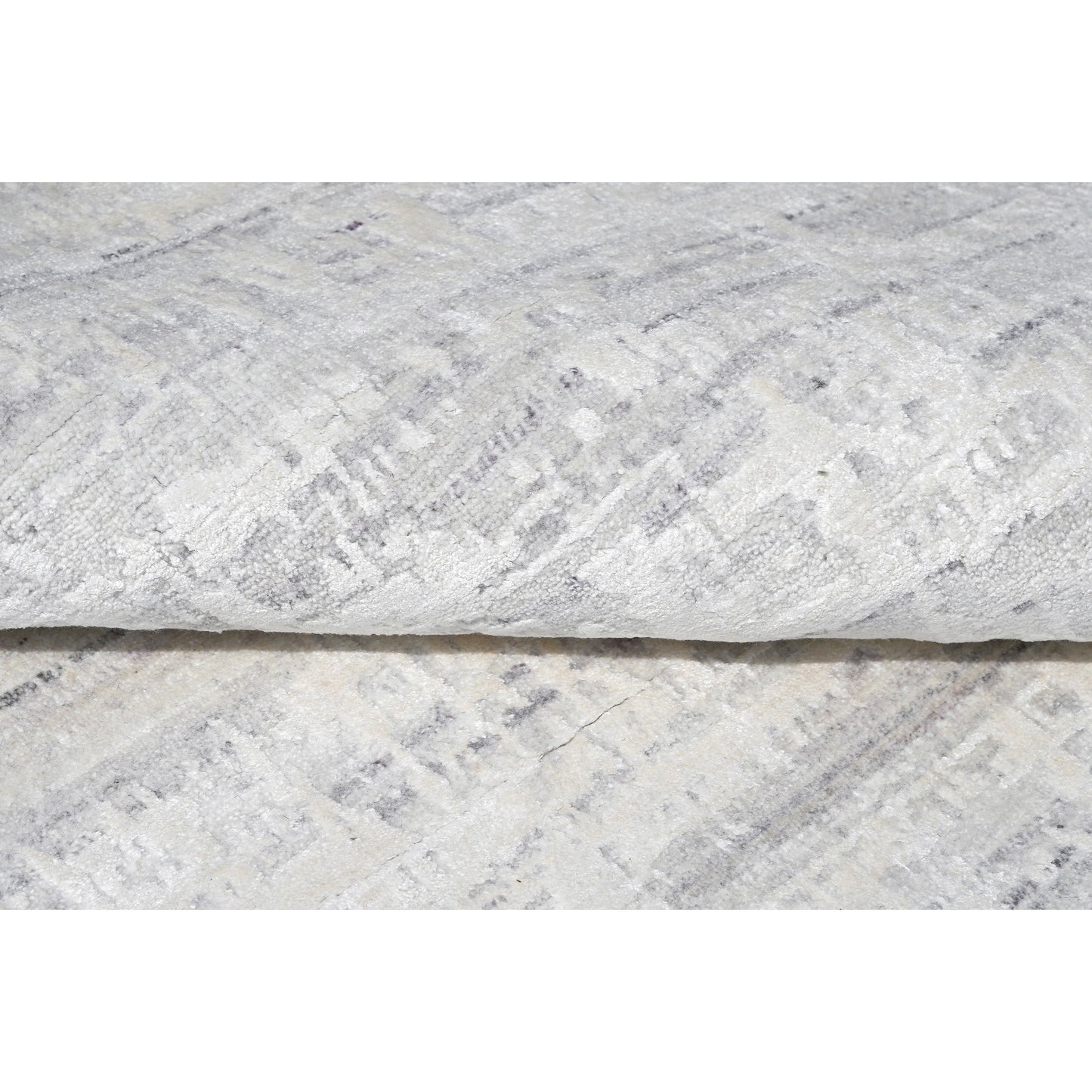HANDLOOMED JACQUARD RK352 IVORY / PURPLE