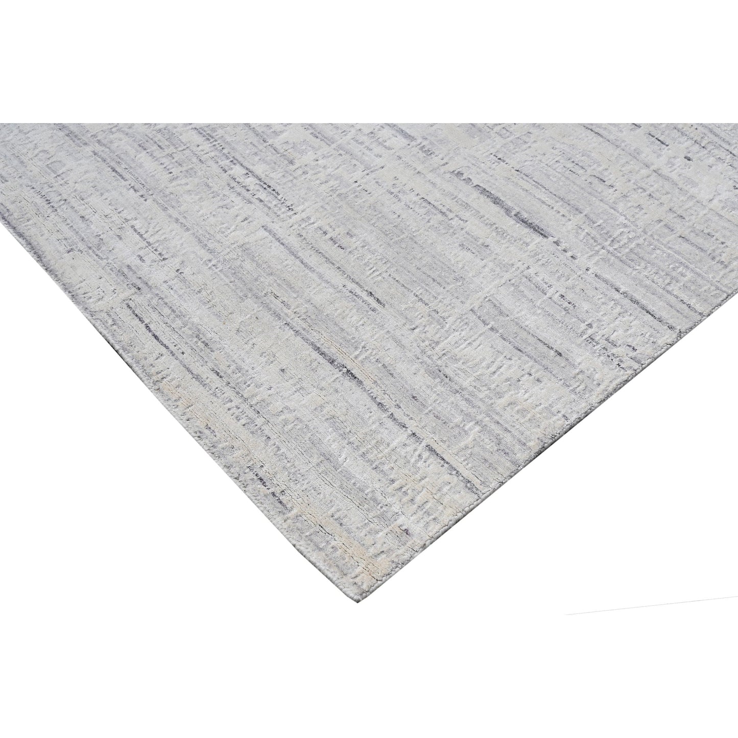 HANDLOOMED JACQUARD RK352 IVORY / PURPLE