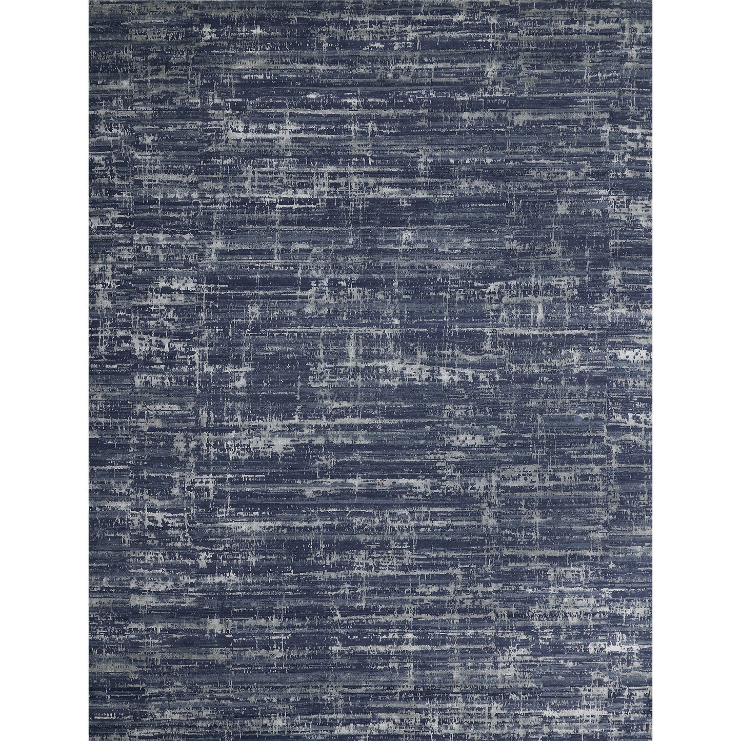 HANDLOOMED JACQUARD RK358 IVORY / BLUE