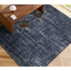 HANDLOOMED JACQUARD RK358 IVORY / BLUE