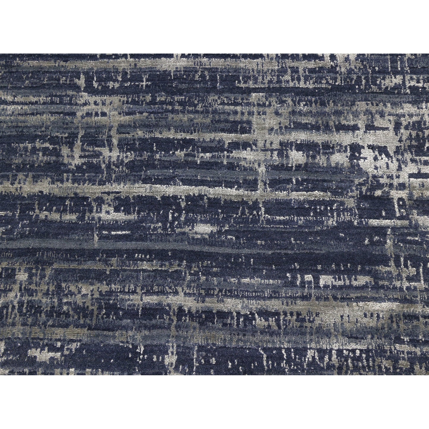 HANDLOOMED JACQUARD RK358 IVORY / BLUE