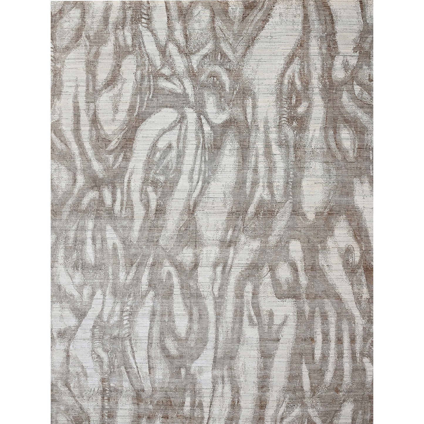 HANDLOOMED JACQUARD RK367 IVORY / CAMEL