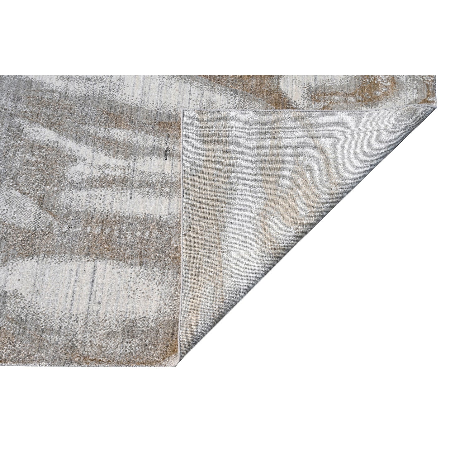 HANDLOOMED JACQUARD RK367 IVORY / CAMEL