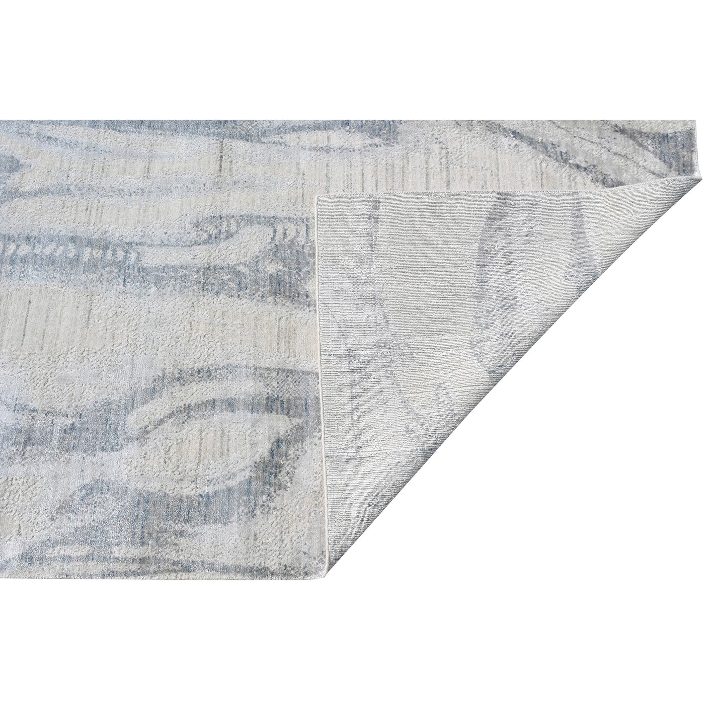 HANDLOOMED JACQUARD RK371 BLUE / WHITE