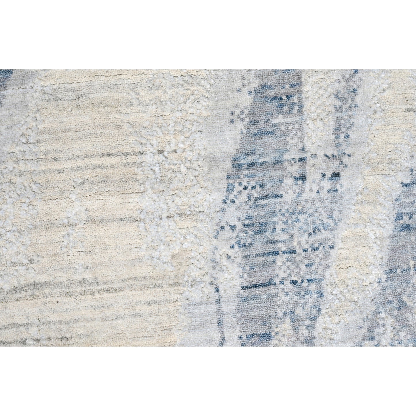HANDLOOMED JACQUARD RK371 BLUE / WHITE