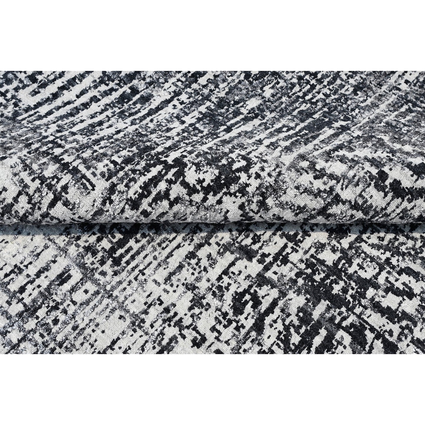 HANDLOOMED JACQUARD RK399 IVORY / BLACK