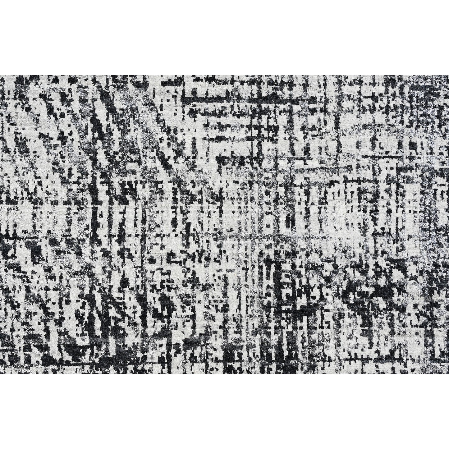HANDLOOMED JACQUARD RK399 IVORY / BLACK