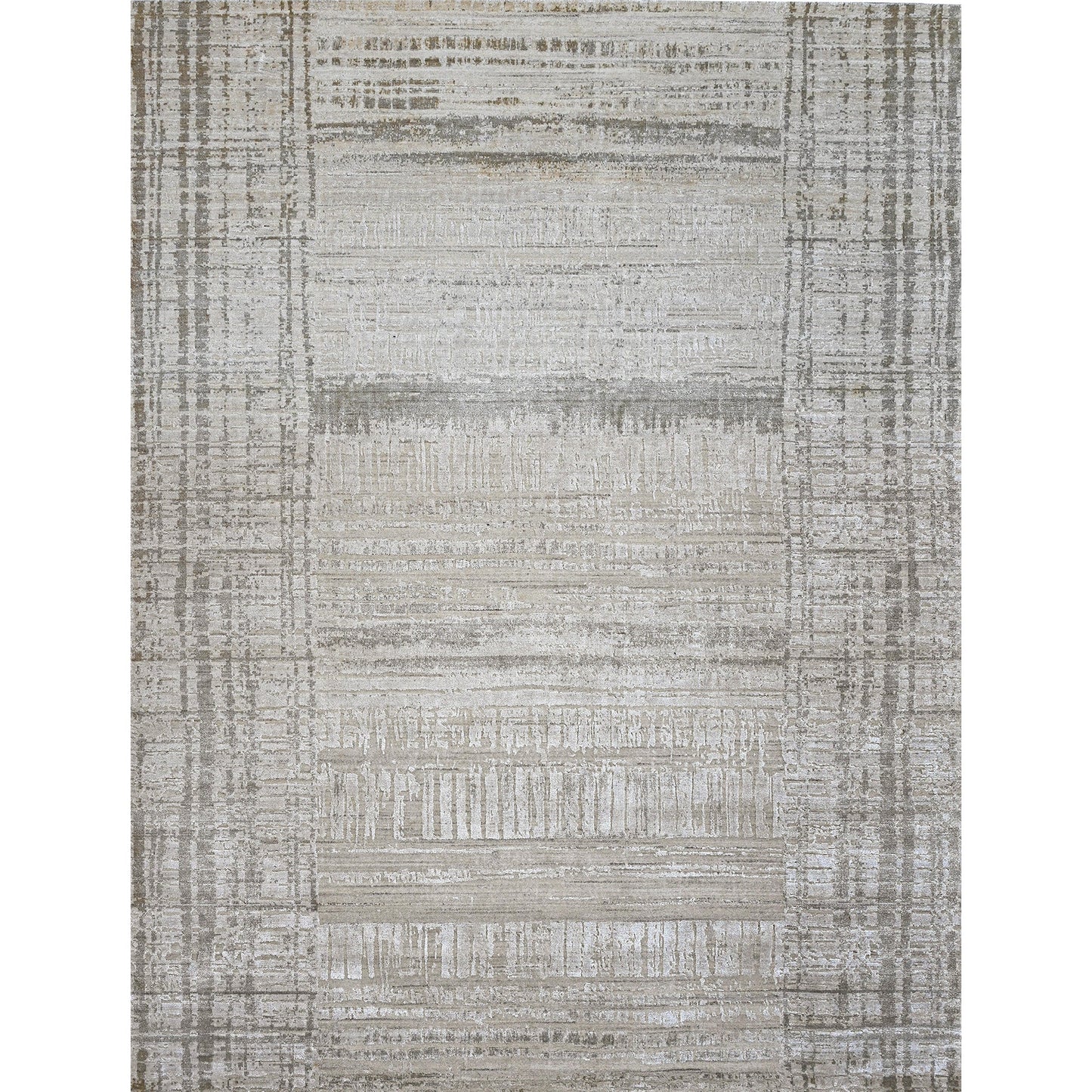 HANDLOOMED JACQUARD RK440 IVORY / CAMEL