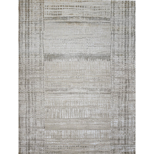 HANDLOOMED JACQUARD RK440 IVORY / CAMEL