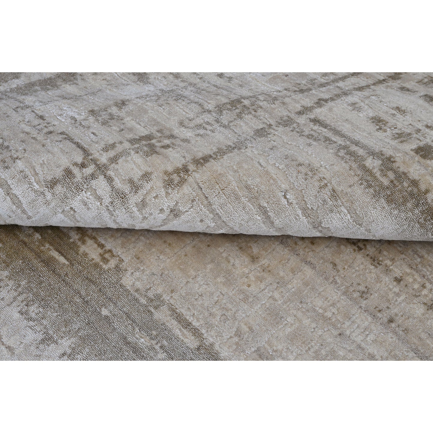 HANDLOOMED JACQUARD RK440 IVORY / CAMEL